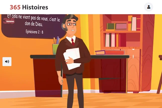 Website preview of 365 Histoires