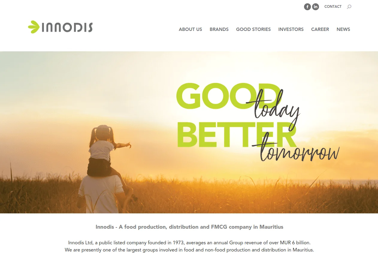 Website preview of Innodis