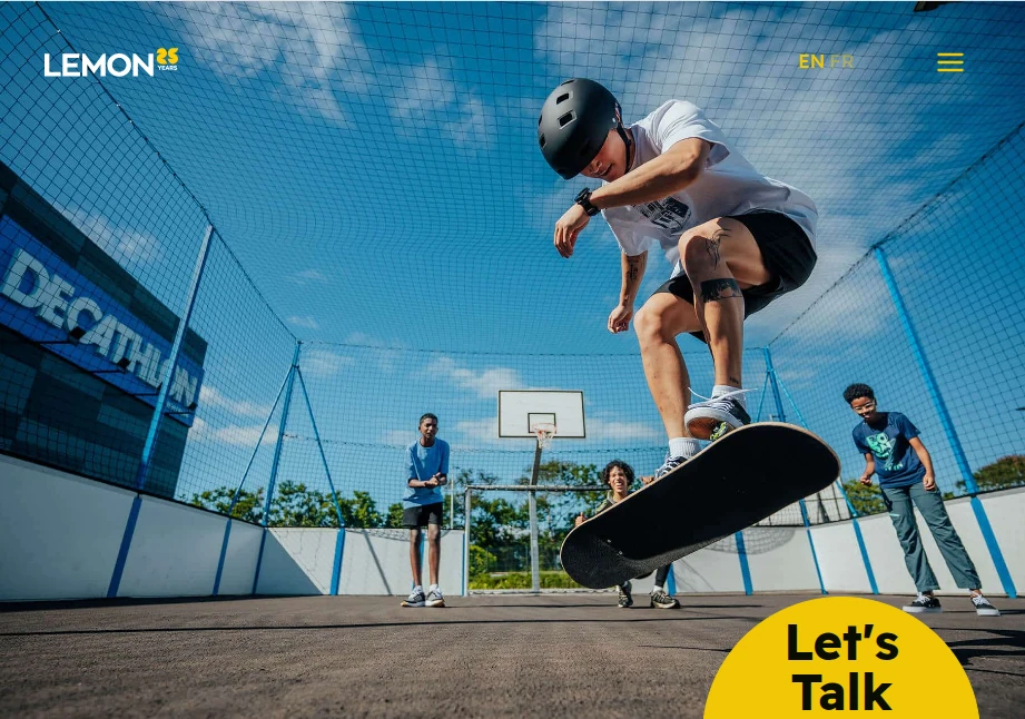 Copie d'écran du site de Lemon Agency