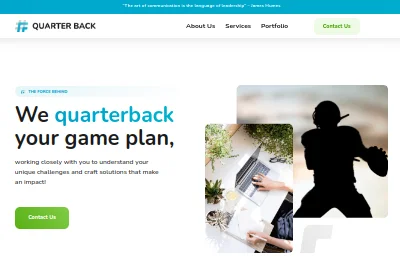 Website preview of Quarter Back
